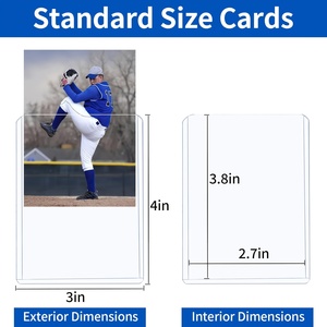 3x4 Inch Clear PVC Minimalist <b>Card</b> <b>Protectors</b> 35PT TL005 No Closure for Trading <b>Cards</b> Collection 150Pcs SKYJOY - Product Image 4