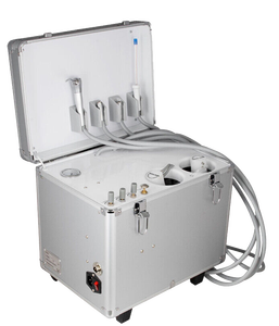 Draagbare Tandheelkundige Koffer Met Elektrische Stroombron Mobiele Trolley & Turbinezuigkracht Gemaakt Van Duurzaam Metaalstaal & Kunststof - Product Image 1