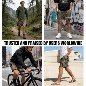 جودة عالية ريترو كامو المطبوعة شبكة تموين بوليستر شورت رجالي شعار مخصص شعار شعار مخصص تموج عارضة شبكة مخصصة شورت - Product Image 4