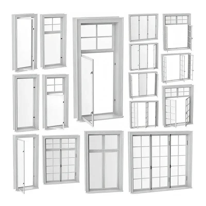 مجموعة متنوعة PVC نافذة بثق pvc نافذة بلاستيكية ملف تعريف للنوافذ PVC