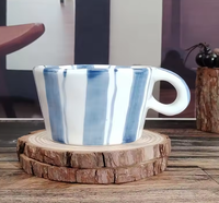 Mug à café en céramique écologique EuroJoy de style rétro à motif ancien, avec poignée, compatible micro-ondes, cadeau idéal pour les festivals et les anniversaires