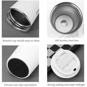 Custom Digital <b>Coffee</b> Tumbler 510ml Stainless Steel Vacuum <b>Flask</b> With Temperature Display Travel Mug Minimalist Design - Product Image 6