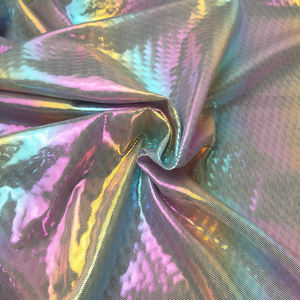 Tissu holographique solide, brillant, métallique, arc-<span class=keywords><strong>en</strong></span>-ciel, symphonie, prêt à être expédié, <span class=keywords><strong>en</strong></span> stock - Product Image 2