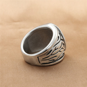 European Style Titanium Steel Cross <b>Ring</b> Men's Punk Jewelry <b>Silver</b> And Gold Color 29038 - Product Image 2