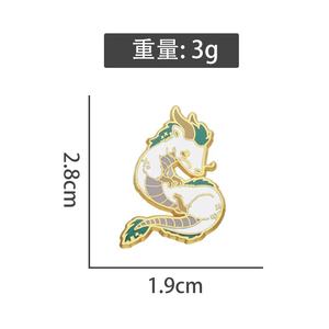 Insignia de Metal de dragón divertido de dibujos animados, personaje de <span class=keywords><strong>Mulan</strong></span>, Pin de esmalte suave de aceite de gota de venta al por mayor - Product Image 6