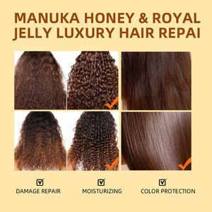 Masque capillaire super hydratant, luxe, miel de Manuka, <span class=keywords><strong>gelée</strong></span> <span class=keywords><strong>royale</strong></span>, masque réparateur hydratant pour des <span class=keywords><strong>cheveux</strong></span> brillants - Product Image 6