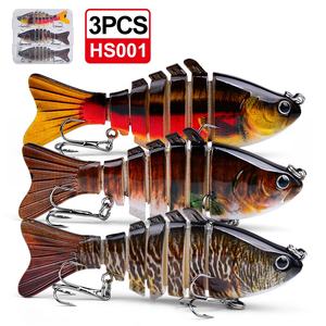Leurre de pêche multi-sections, appât dur artificiel pour carpe, 10 cm, 15,5 g, multi-articulé en plastique pour basse - Product Image 3