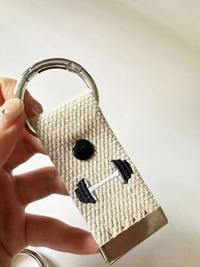 Fashion <b>Canvas</b> Cotton Belt Fabric Personalized <b>Backpack</b> Pendant Wrist Strap Embroidery Keychain - Product Image 2