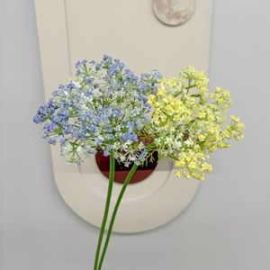 Single Stem Large Lace Rice Flower Artificial Flower Green Yellow <b>Light</b> Purple Blue White High Simulation Wedding Decoration - Product Image 1