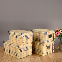 Boîte de rangement de bureau pliable en carton recyclable YZ Wholesale avec fente métallique pour montres et dossiers, emballage cadeau