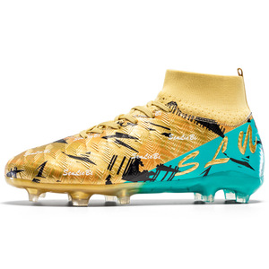 Chaussures de football unisexes pour les élèves du primaire et du secondaire Compétition des jeunes Entraînement antidérapant Pointes longues Lacets Futsal - Product Image 6