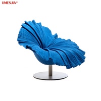 Fauteuil de salon ultramince et moderne, mobilier de style italien, avec base en métal, facile à transporter, pivotant, livraison gratuite