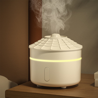 Diffuseur d'aromathérapie mini en plastique à LED 3 couleurs 180 ml, humidificateur d'air ultrasonique USB mécanique de table pour la maison 40 dB - Grande Vente