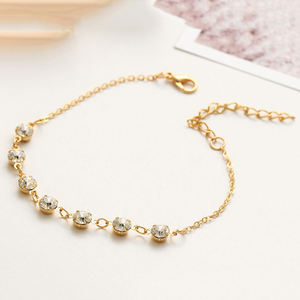 महिलाओं के लिए क्रिस्टल पायल सोने चांदी के रंग Boho पैर पैर कंगन मिठाइयां पर पायल का पट्टा कंगन पायल - Product Image 5