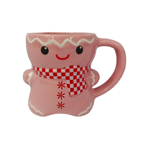 Tazza Natalizia in Ceramica 3D a Forma di Omino di Pan di Zenzero, Tazza per Caffè, Latte e Tè per Regali Invernali e Feste Stagionali - Product Image 5