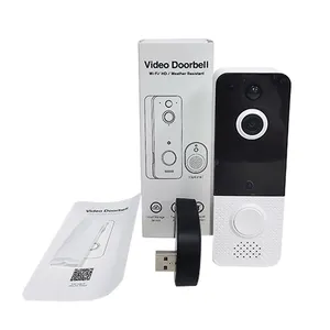 Easy Installation HD Live Image 100% Wire-Free For iOS & Android Wireless Doorbell Ring With Chime Smart Video Doorbell Camera