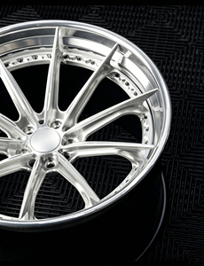 Nuevas llantas forjadas personalizadas de 2 piezas, aleación 6061-T6, color plata cepillada con borde pulido, llantas cóncavas profundas de 25 mm para Audi, Mercedes, <span class=keywords><strong>Tesla</strong></span> - Product Image 2