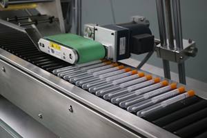 Machine d'étiquetage automatique de tubes SKILT, étiqueteuse de tubes ampoules, applicateur d'étiquettes de tubes avec alimentateur, fabricant depuis 1998 - Product Image 6