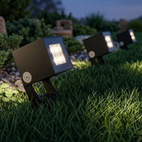 Projecteur LED extérieur en aluminium IP66 IK07 DC/AC, dimmable, détachable, pour jardin