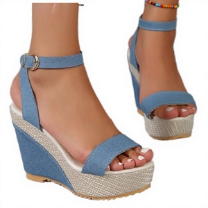 Nouvelles sandales d'été 2023 pour femme à talons hauts, à bride en T, légères, grandes tailles 35-42, à semelle épaisse, style féerique, version coréenne - Product Image 2