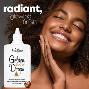 OEM/ODM Golden Glow Anti-Aging Liquid Bronzing Drops, gouttes bronzantes liquides anti-âge, teint radieux modulable, sérum autobronzant hydratant pour le visage et le corps - Product Image 2