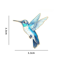 Broche de Solapa con Diseño de Colibrí Tropi-ral y Selvático