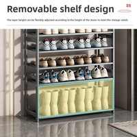 Étagère à chaussures multi-niveaux grande capacité ; Présentoir d'extension ultra-grande taille pour porche domestique ; Simple et durable.