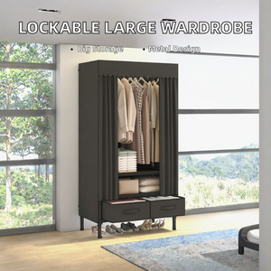 Armoire métallique autoportante verrouillable au design moderne, grande capacité - Meuble de rangement multicouche pour la maison, idéal pour organiser et transporter des articles. - Product Image 2