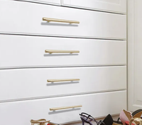 Poignées et boutons de meubles modernes en acier inoxydable de différentes couleurs pour armoire de cuisine T-Bar Pull Bedroom Hotel Use