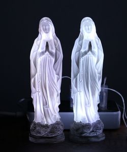 USB rougeoyant Notre-Dame de <span class=keywords><strong>Lourdes</strong></span> Bienheureuse Vierge <span class=keywords><strong>Marie</strong></span> Statue Catholique Figurine - Product Image 3