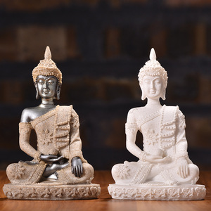 Artesanías chinas resina arena escultura Fengshui riqueza suerte estatua hogar meditación regalo Sudeste asiático <span class=keywords><strong>Buda</strong></span> - Product Image 3