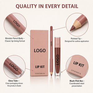 Kit lèvres hydratant HKH à la vitamine E, crayon à lèvres vegan nude haute pigmentation, longue tenue, nourrissant et waterproof - Product Image 5