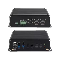 Nieuwe ventilatorloze Intel N100 I5 I7 4 LAN 6 COM RS485 RS232 GPIO DIN-rail aluminiumlegering embedded box industriële mini-pc