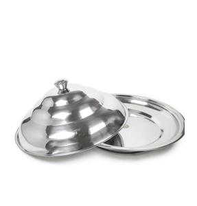 Elegant <b>Mirror</b> Finish Stainless Steel Serving Tray With Dome Cover For Premium Presentation - Product Image 6