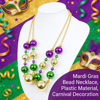 Colliers de perles en plastique pour le Mardi Gras en gros – Colliers perlés pour fêtes et déguisements de carnaval pour les fournisseurs d'événements