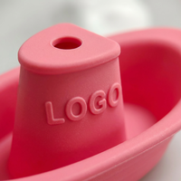 Jouets de bain en silicone personnalisés OEM, détachables, en forme d'animaux, faciles à nettoyer, anti-moisissure, flottants, à presser, design mignon de dessin animé