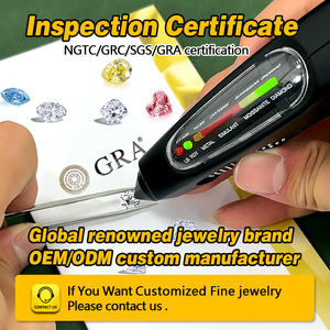 Anelli Vintage Certificati di Design con Incastonatura a Castone in <span class=keywords><strong>Moissanite</strong></span>, Oro Giallo Massiccio 18k, Regalo per Matrimonio, Fidanzamento, San Valentino per Donne - Product Image 4