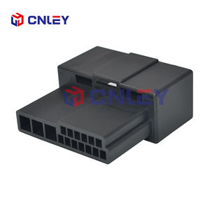 Adaptateur de <span class=keywords><strong>voiture</strong></span> <span class=keywords><strong>domestique</strong></span> mâle/femelle en cuivre noir, nylon, 16 broches, <span class=keywords><strong>prise</strong></span> de câblage traversant, bornier - Product Image 4