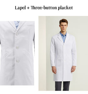 Bata de Médico para Hombre Personalizada OEM ODM, Uniforme de Hospital Blanco, Ropa de Trabajo Médica - Product Image 3