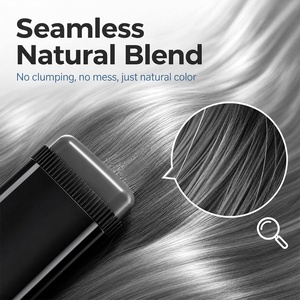 Crème colorante semi-<span class=keywords><strong>permanente</strong></span> OEM sans ammoniaque ni peroxyde, couleur gris argenté tendance, avec peigne, application facile, pour hommes et femmes - Product Image 3