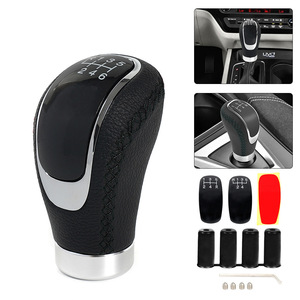 RASTP Car Gear <b>Shift</b> <b>Knob</b> PU Leather 94mm Black Ergonomic For Manual Transmission Vehicles - Product Image 3