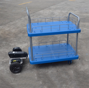 รถเข็นไฟฟ้าสองชั้น JIN YANG HU แบบมีเซ็นเซอร์ตรวจจับการเคลื่อนไหว รถเข็นพื้นเรียบสำหรับคลังสินค้า โลจิสติกส์ การขนส่งสินค้า และการหยิบสินค้า - Product Image 2