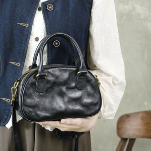 Sac à main en cuir de vachette tanné végétal, couleur café noir, fermeture éclair, sac bandoulière souple pour femme, usage quotidien - Product Image 2