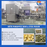 Industriële automatische ananas-schilmachine X5, ananas-vlekkenverwijderaar, schil- en kopverwijderingsmachine, hoge capaciteit