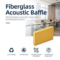 Panneau acoustique en fibre de verre ondulé incurvé de 1200 mm, panneau absorbant le son pour plafond suspendu, pour atrium d'aéroport