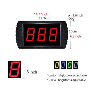 Système de <span class=keywords><strong>comptage</strong></span> numérique YIZHI GI3D-3R avec affichage LED à 3 chiffres, compteur de jours jusqu'à 999, minuteur de compte à rebours avec télécommande - Product Image 2