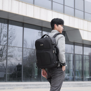 High-End Waterproof Commuting <b>Backpack</b> for Men Women <b>Large</b> <b>Capacity</b> Oxford Durable Panelled Multifunctional Zipper Polyester - Product Image 5