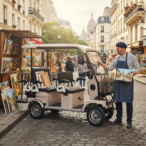 Tout Nouveau Scooter Électrique de Golf 800W 60V à 4 Roues, Longue Portée, avec Toit et Plateau de Chargement, Quadricycle Polyvalent - Product Image 6