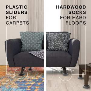 Alfombrilla Deslizante para Interiores, Protecció<span class=keywords><strong>n</strong></span> Antirrayaduras para Piso, Alfombrilla de Terciopelo para Patas de Mesa, Alfombrilla Antideslizante y Reductora de Ruido para Mesa y Silla - Product Image 2