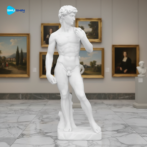 ミケランジェロ ダビデ像 白大理石彫刻 台座付き 等身大 大理石 ダビデ像 装飾用 - Product Image 3